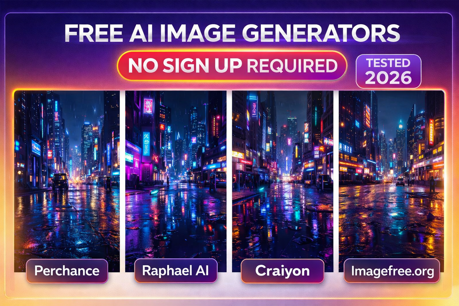 Best Free AI Image Generators — No Sign Up Required (2026)