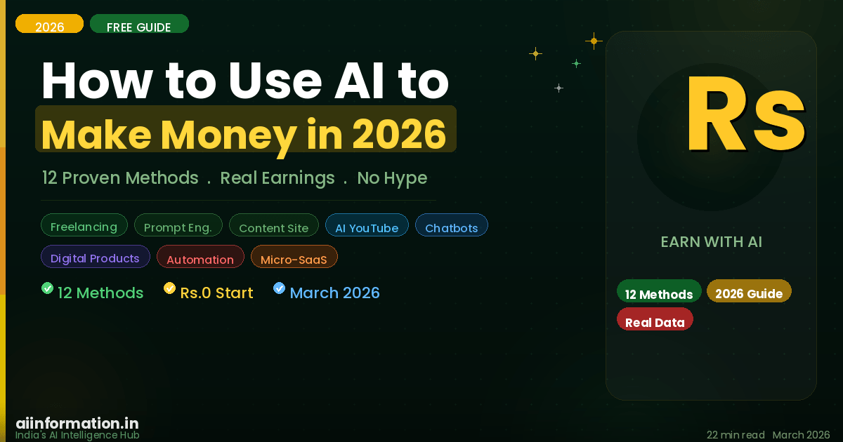 How to Use AI to Make Money in 2026: 15 Real Methods That Actually Work